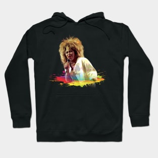 TINA TURNER WITH COLOR SPLASH PAINTING Hoodie